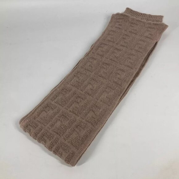 FENDI Logo FF Scarf Nylon / Rayon Beige - Picture 13 of 13